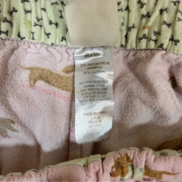 Munki Munki Pink Dachshund Flannel Pajamas Weiner Dog Doxie Size M - Picture 12 of 12